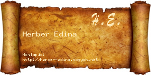 Herber Edina névjegykártya